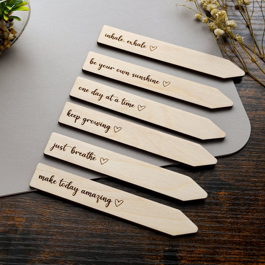 Affirmation Plant Stakes, Feel Good, Self Care, Planter, Planter Sticks, Herb Garden, Gardening, Allotment, Flowers, Vegetables