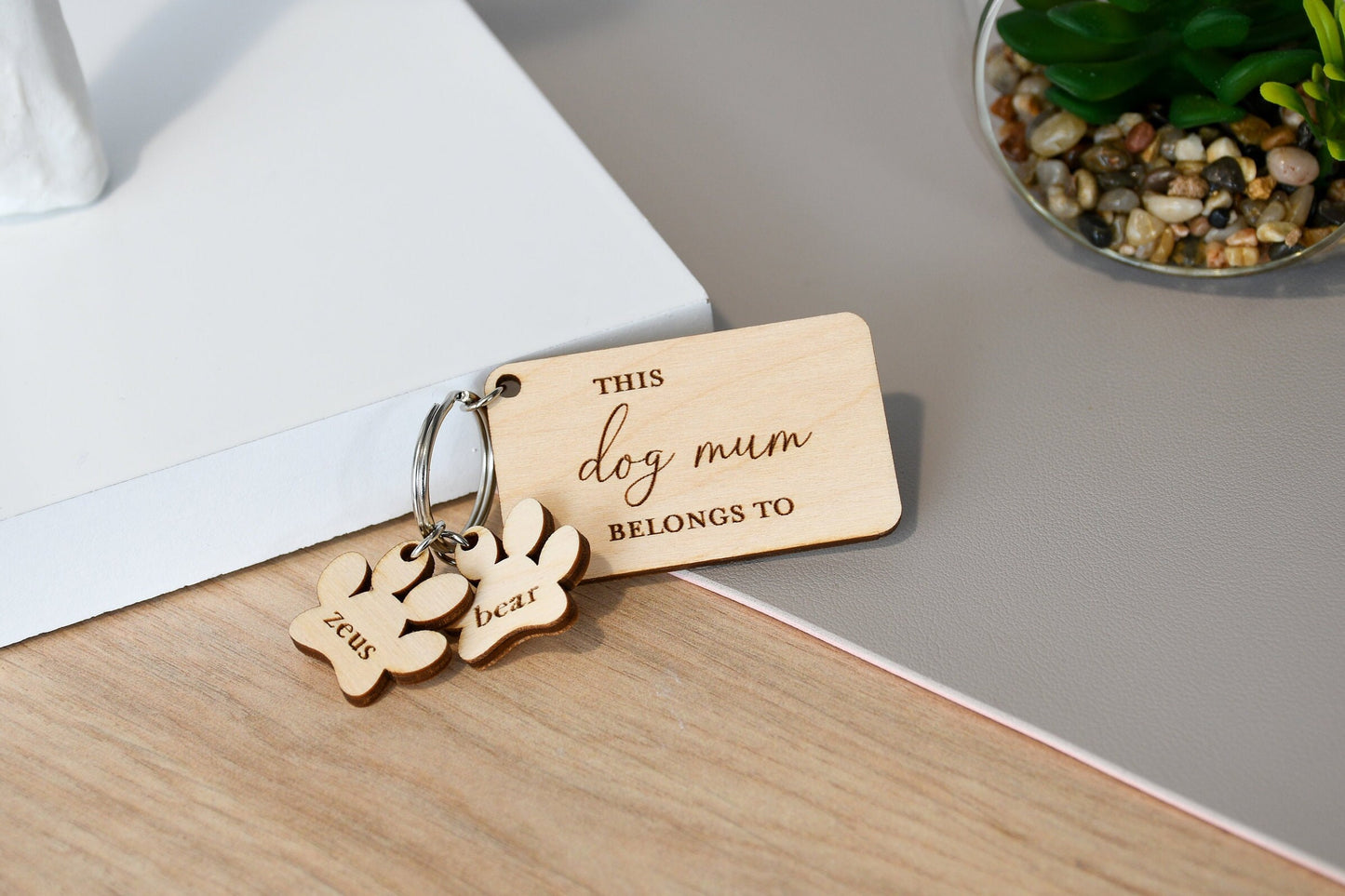 Dog Mum Personalised Keyring