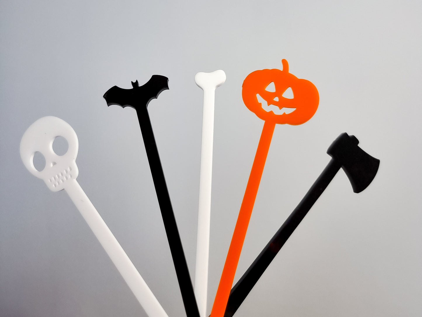 Pack of 6 Halloween Stirrers - Acrylic Drink Stirrers, Party Decoration, Halloween Decor, Halloween Gift, Swizzle Sticks, Spooky Cocktails