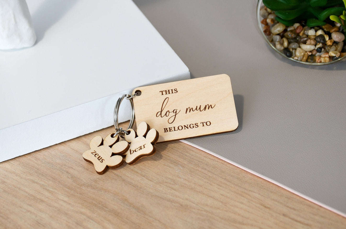 Dog Mum Personalised Keyring